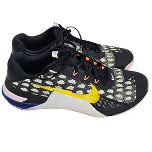 Nike Metcon Training Shoes Black Yellow White Dots Pink
